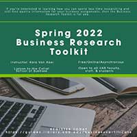 Register for the Spring 2022 Business Research Toolkit
