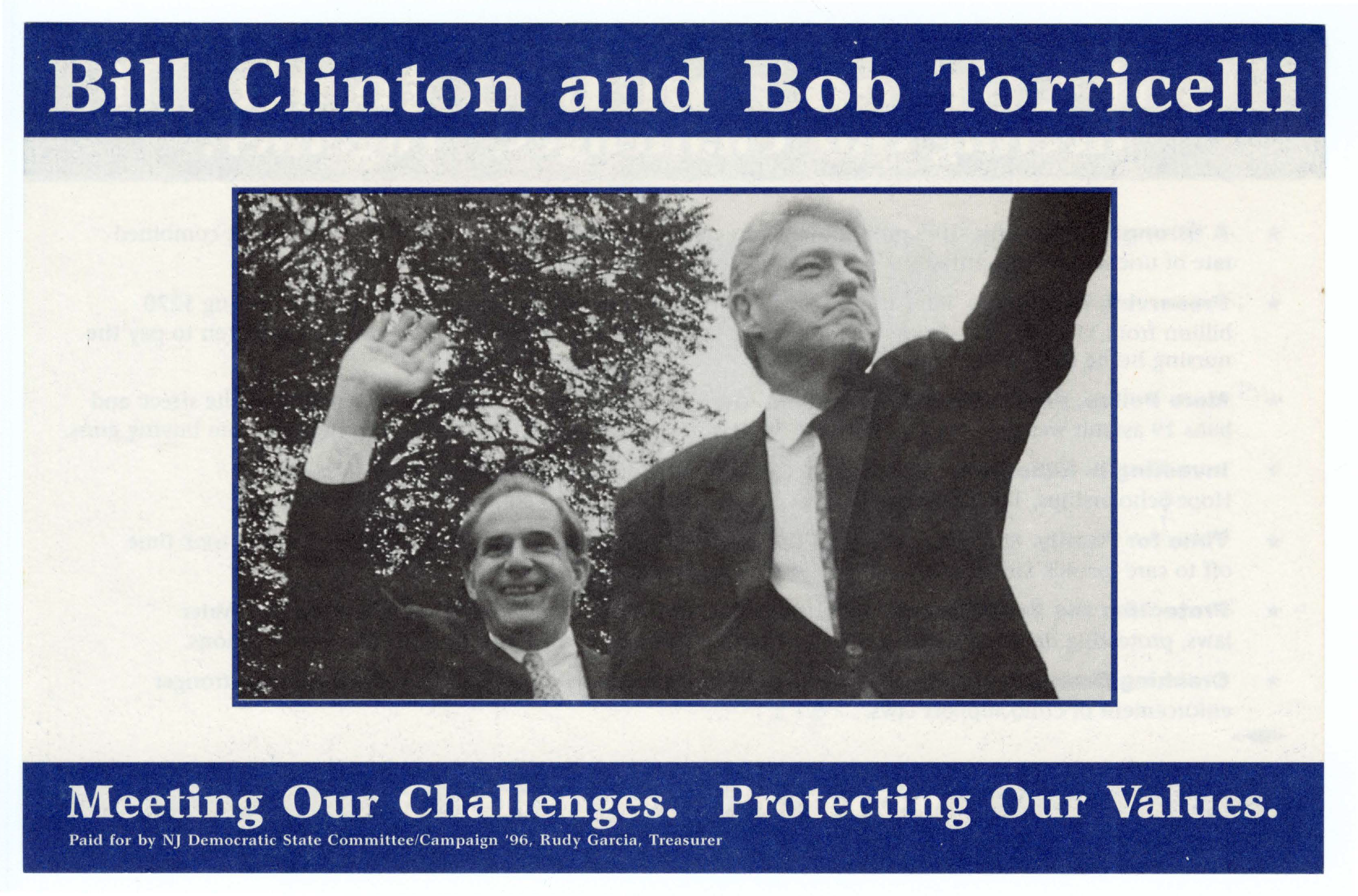 Bill Clinton And Bob Torricelli Meeting Our Challenges   Widget