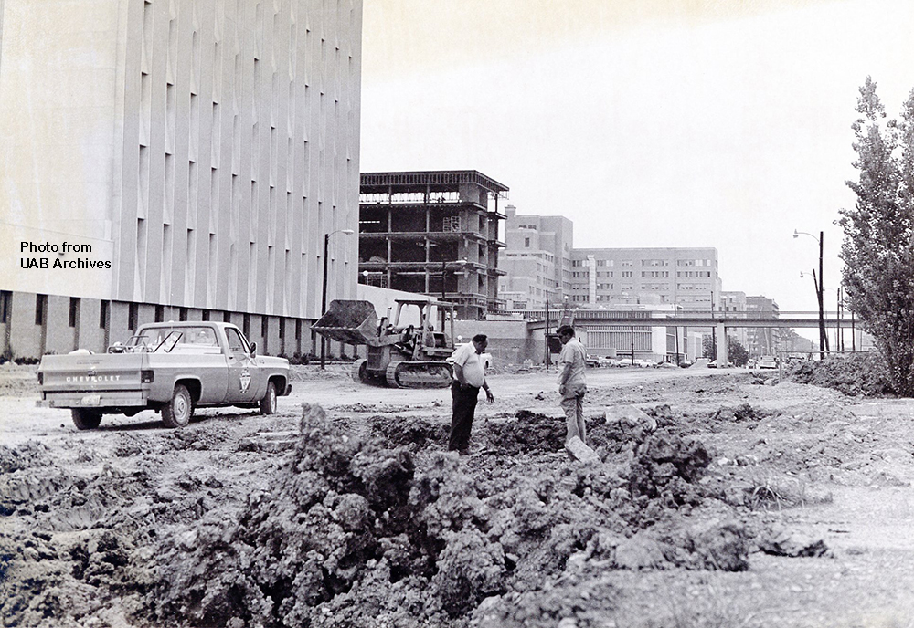 University Boulevard closed for construction, circa 1974