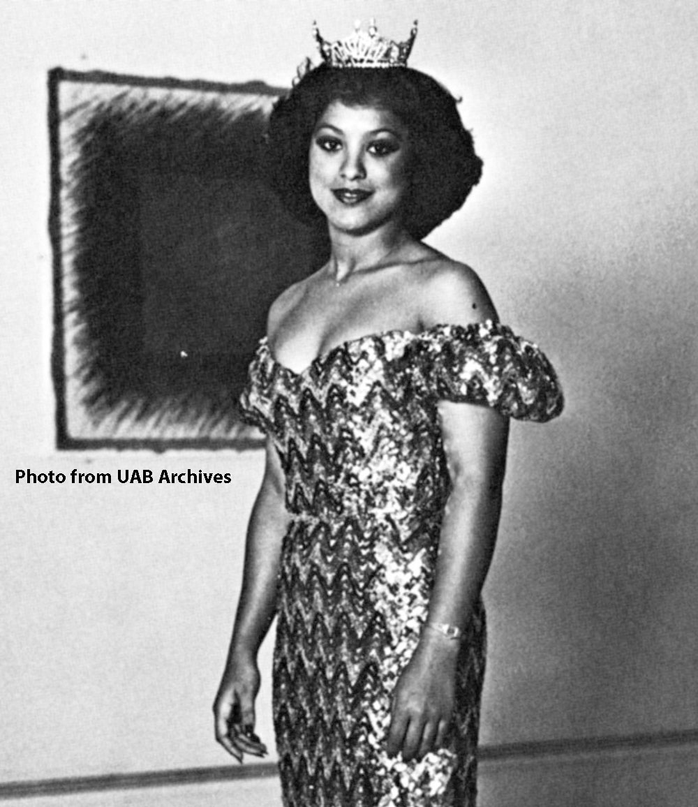 Phyllis Pope the first Miss UAB, 1983