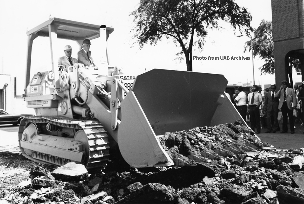 Monday Morning Quarterback Tower groundbreaking, 1974