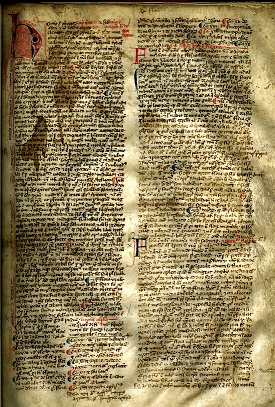 Folio 1r from Tractatus de Flobotomia (Italy, 14th century)