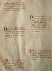 Space for illustrations in the Arnold of Villanova manuscript
